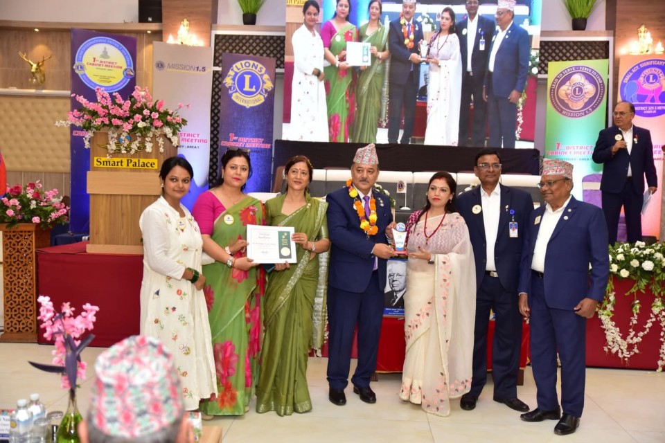 लायन्स क्लब अफ सेस्मी एकेडेमी डिष्ट्रिक्टकै उत्कृष्ट क्लब घोषित