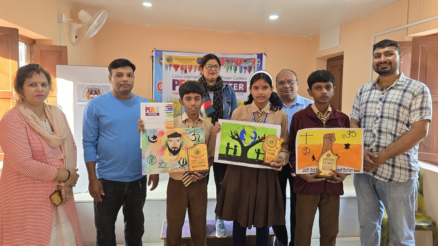 लायन्स क्लब अफ वीरगञ्ज पिंक सिटीद्वारा पिस पोष्टर प्रतियोगिताको आयोजना